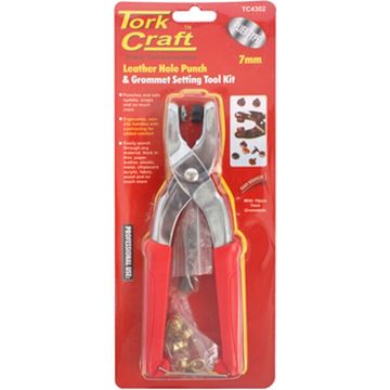 Grommet Setting Tool Kit C/W 10Pc Eyelets 7Mm