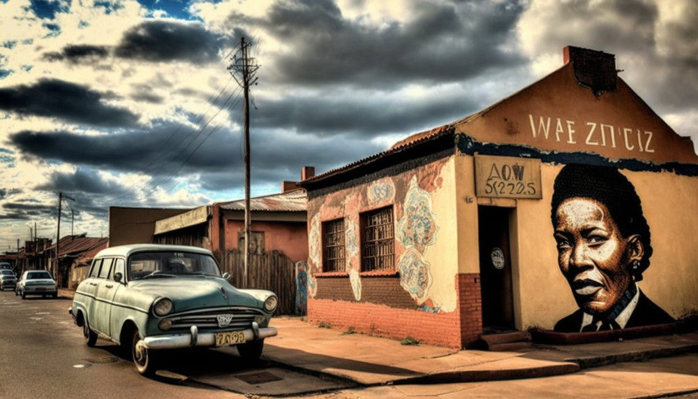 Canvas Wall Art - Canvas Wall Art – Vilakazi Street Soweto - B1111 - [120 x 80 cm]