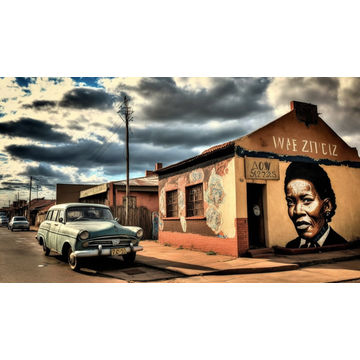 Canvas Wall Art - Canvas Wall Art – Vilakazi Street Soweto - B1111 - [120 x 80 cm]