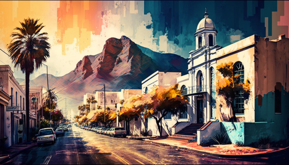 Canvas Wall Art - Streets of Capetown - B1006 [120 x 80 cm]