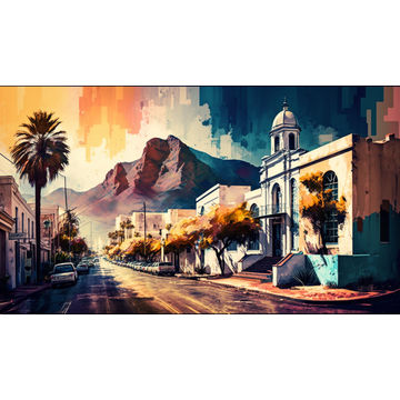 Canvas Wall Art - Streets of Capetown - B1006 [120 x 80 cm]