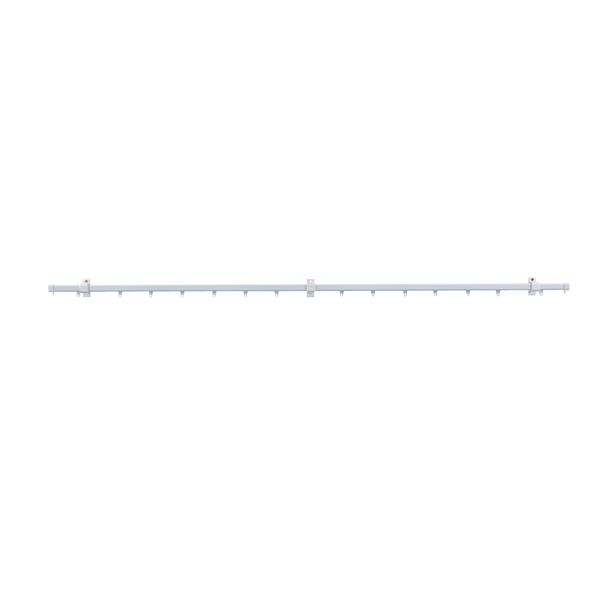 Curtain Track C-Steel Single White 2.5 m