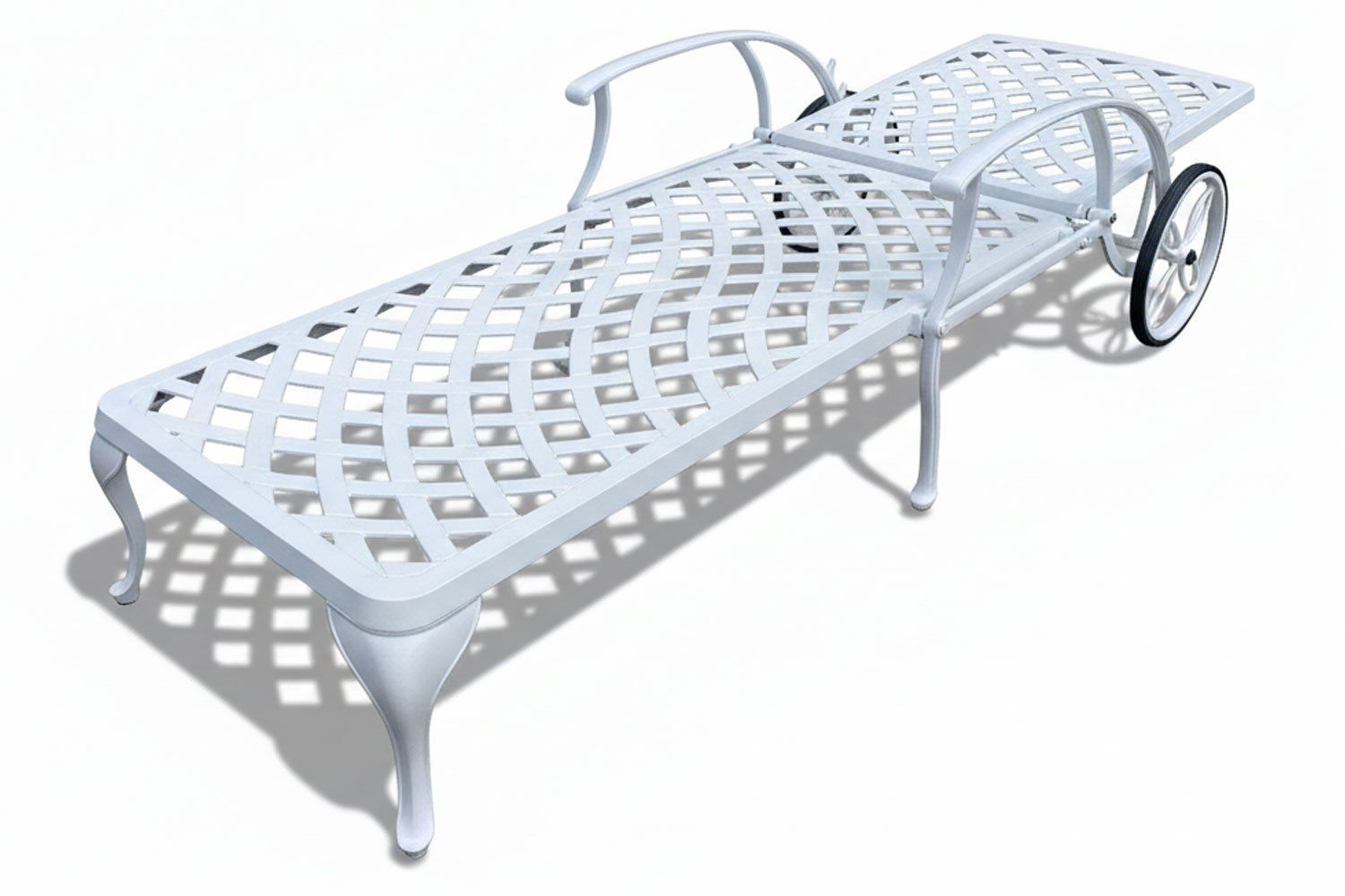 Aluminium Sun Lounger (White, Cushion Excluded)