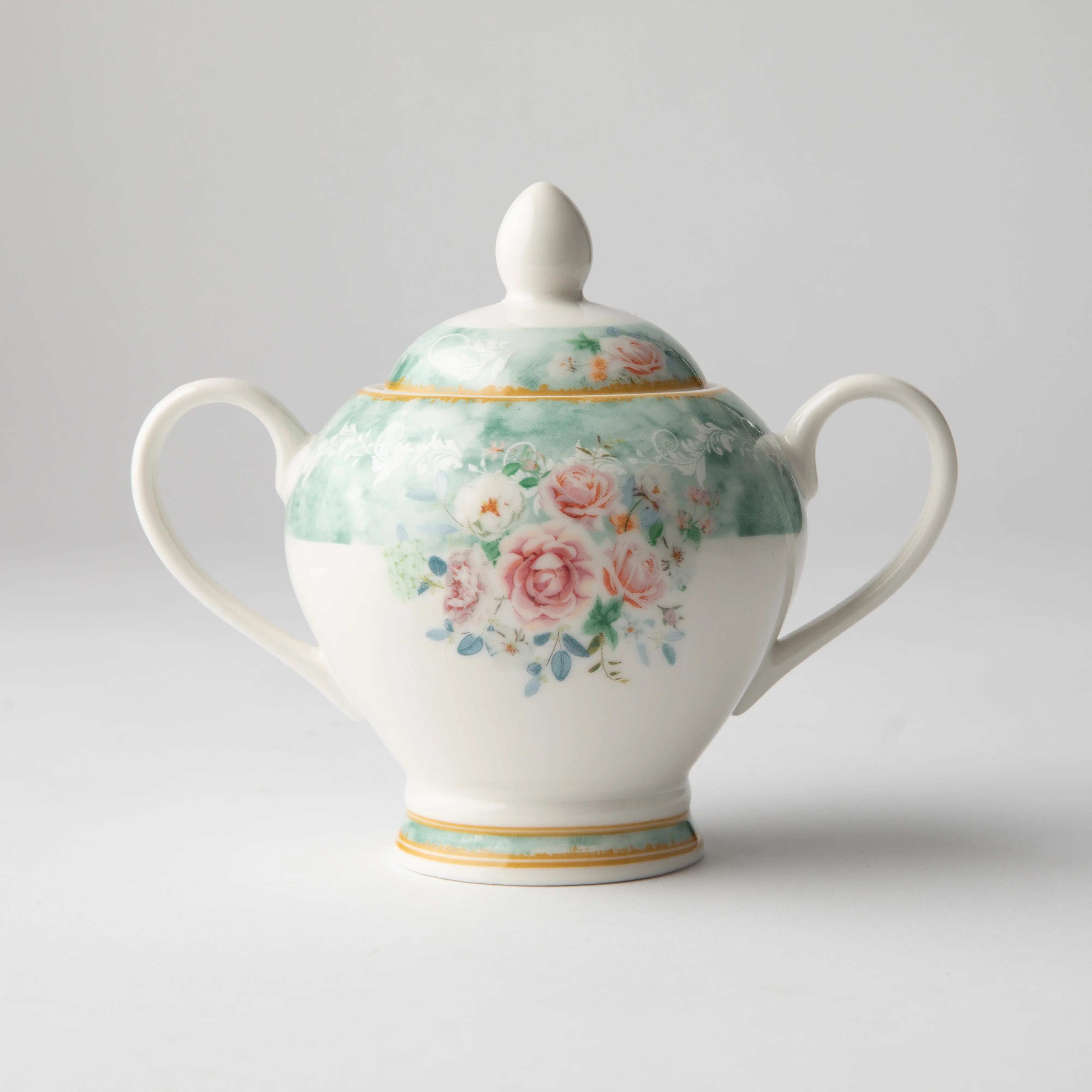 Jenna Clifford - Green Floral Sugar Pot