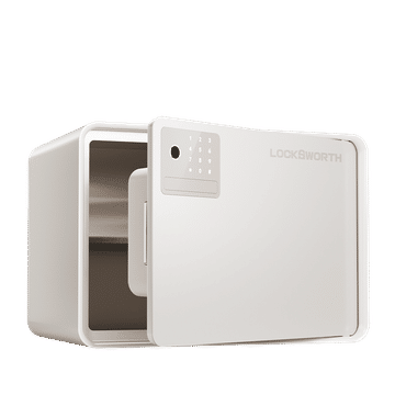 Locksworth Fingerprint Safe Box 36cmx25cmx25cm White