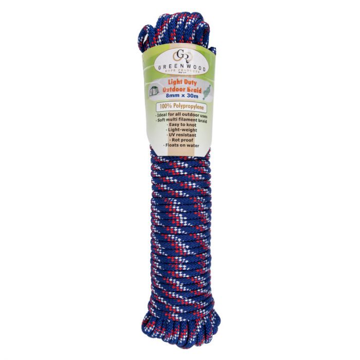 Greenwood - Rope L/Duty Outdoor Braid 8mm 30M