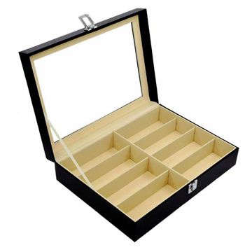 8 Slot PU Leather Sunglass Organizer Box