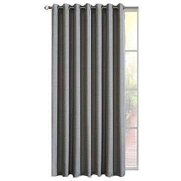 Matoc Designs Readymade Curtain - Blackout Grey - Eyelet - 400cm W x 253cm H