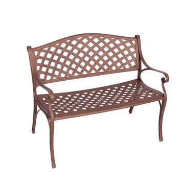 Lattice Aluminium Garden Bench / Patio Bench / Outdoor  - COPPER