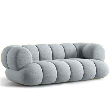 Cordelia Plush Two Seater Sofa-Coco-Pewter