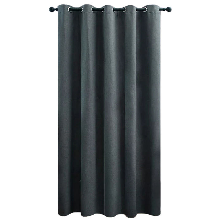 Matoc Readymade Curtain -100% Blackout -Charcoal -Eyelet -140cm W x 253cm H