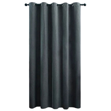 Matoc Readymade Curtain -100% Blackout -Charcoal -Eyelet -140cm W x 253cm H