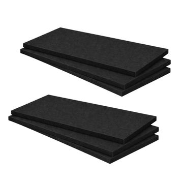 Acoustic Panels Echo-Less Polyester Fibre Black 60301.2cm (Pack of 6)