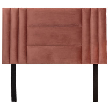 Luna Headboard - Pink Velvet - Queen