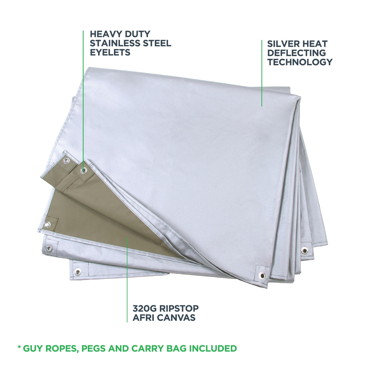 Kaufmann X Afri-Canvas Heat-Deflecting Ripstop Canvas Tarp