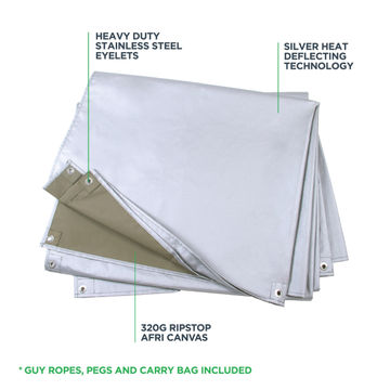 Kaufmann X Afri-Canvas Heat-Deflecting Ripstop Canvas Tarp