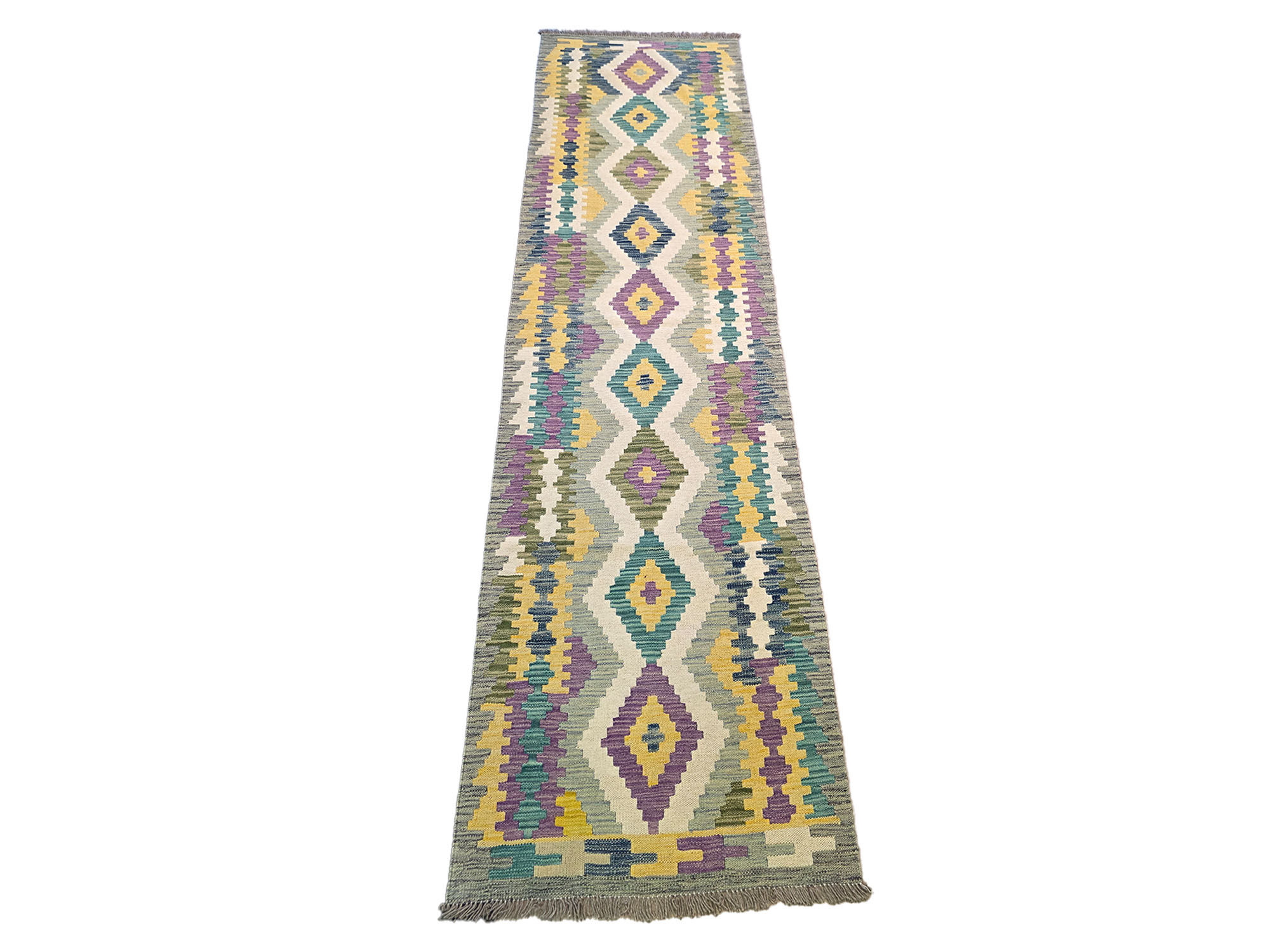 Carpetly -Gorgeous Handmade Choubi Kilim Passage Runner 287 X 79cm