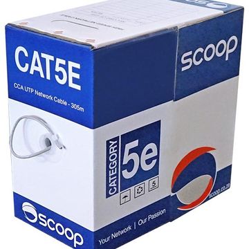 Scoop 305M Box Cat5E Cca Utp Cable