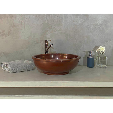 Circum Antique Copper Counter Top Basin