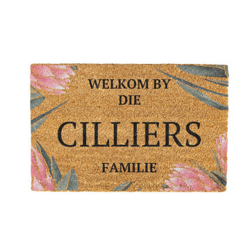 Cilliers Familie Naam Coir Doormat Design 700 x 400 mm