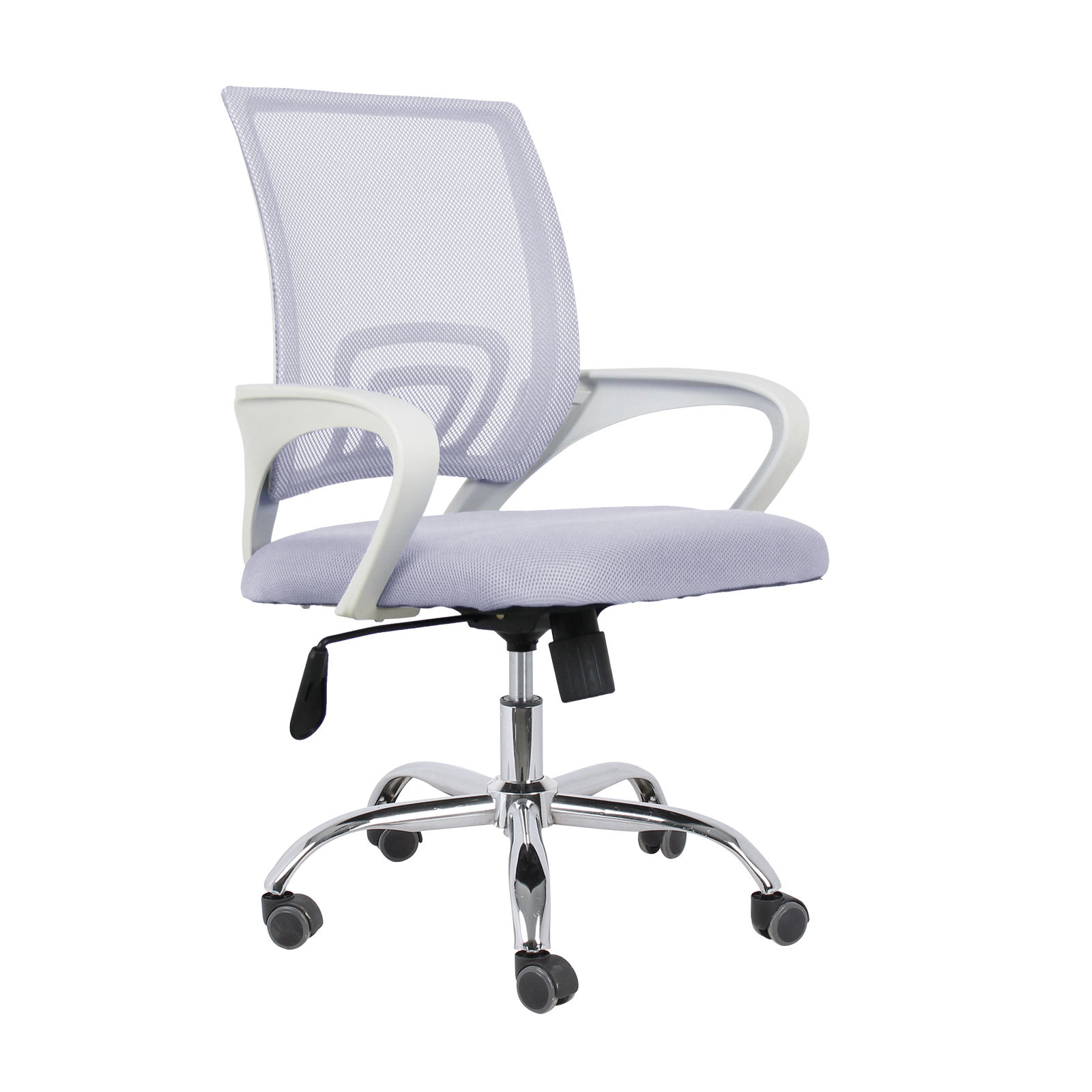 TOCC Wippy Netting Back Typist Office Chair with Chrome Base - Silver Grey