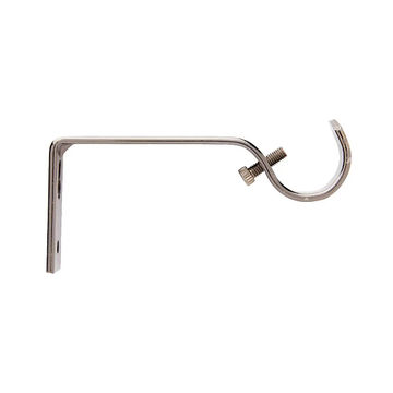 Steel Rod Metal Bracket, Single, Bronze, 25mm (3 PACK) BY WOODLY