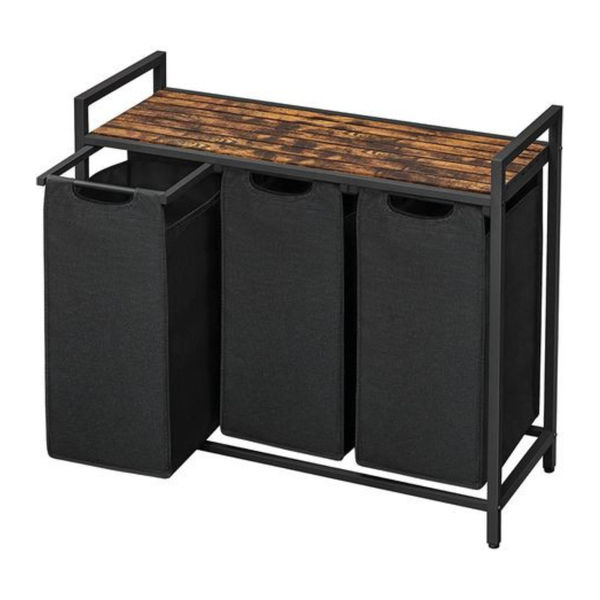 TRAINING 3 × 38L LAUNDRY SORTER WITH 3 BAGS BASKET