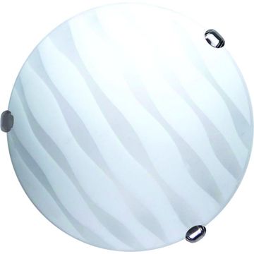 12" Full Moon, 2xE27, Metal Body, Glass Cover Ceiling Mount