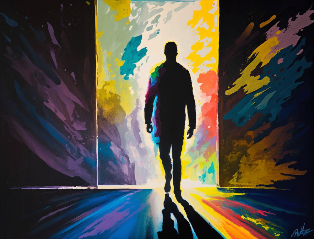 Canvas Wall Art - Visibility An Acrylic Painting  - B1385 - [120 x 80 cm]