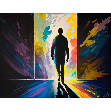 Canvas Wall Art - Visibility An Acrylic Painting  - B1385 - [120 x 80 cm]