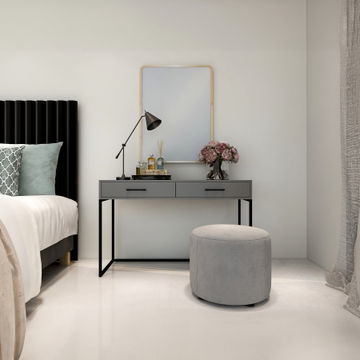 Dresser / Desk Lilo Satin Dark Grey - Black Frame