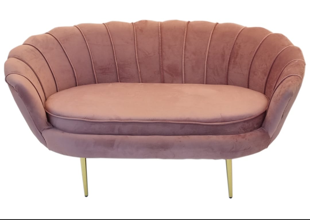 TULIP VELVET DOUBLE SEATER COUCH