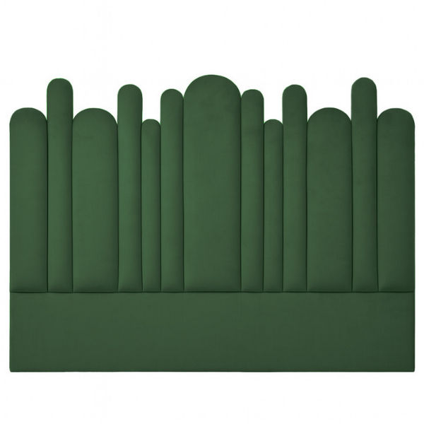 Yardley Artisty Velvet Overlap Headboard Only Double Seaweed
