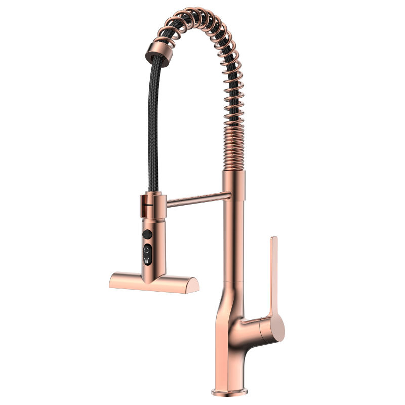 Novara Flexi Pull Out Kitchen Mixer-Rose Gold