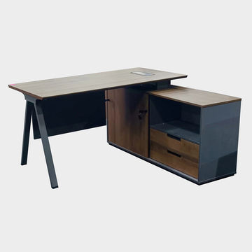 GOF Furniture - Lana Executive Desk, Dark Brown