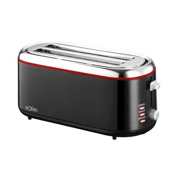 Solac Toaster 4 Slice Plastic Black 1300W "Ruby 4 Slice"