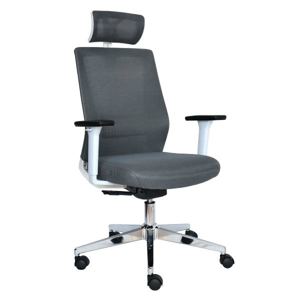 Mercury High Back Office Chair with Adjustable Armrest & Headrest