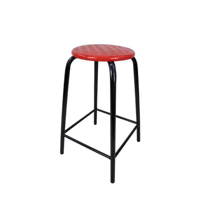 Vividitto - Bar Stool Black Frame - Red