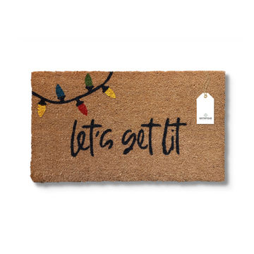 Matnifique Coir Design Doormat - Let's Get Lit 700 x 400 x 14mm