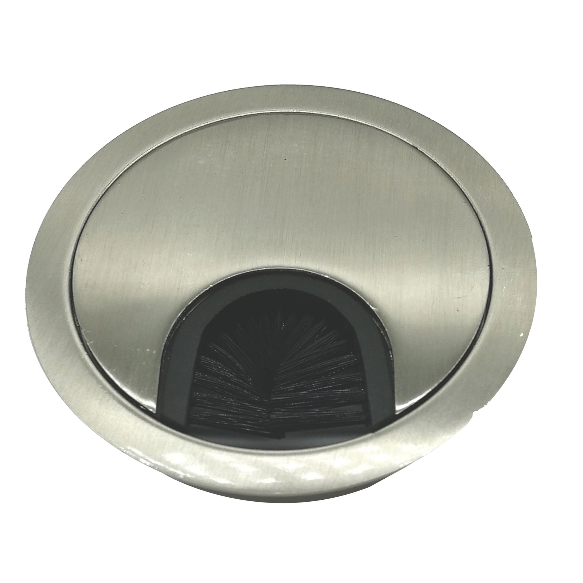 ROCO Wire Management Steel Round Brushed Satin Nickel 60mm