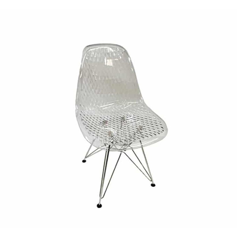 Vividitto - Clear Spider Chair with Metal Legs