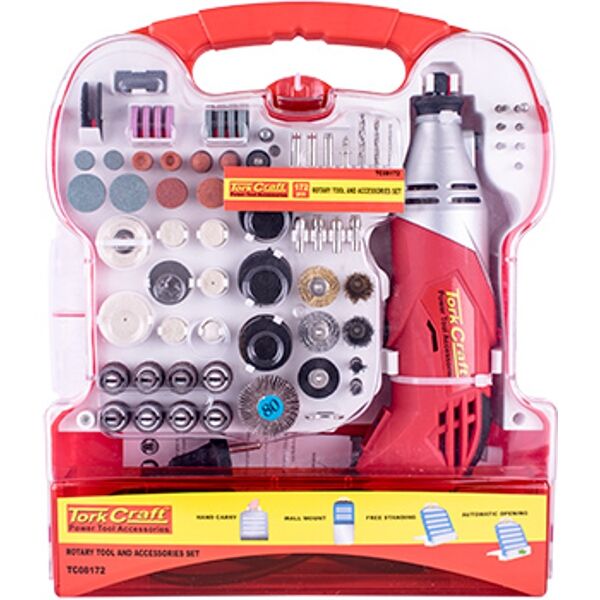 Mini Rotary Tool 170W And Accessory Kit 172 Pc In Plastic Case