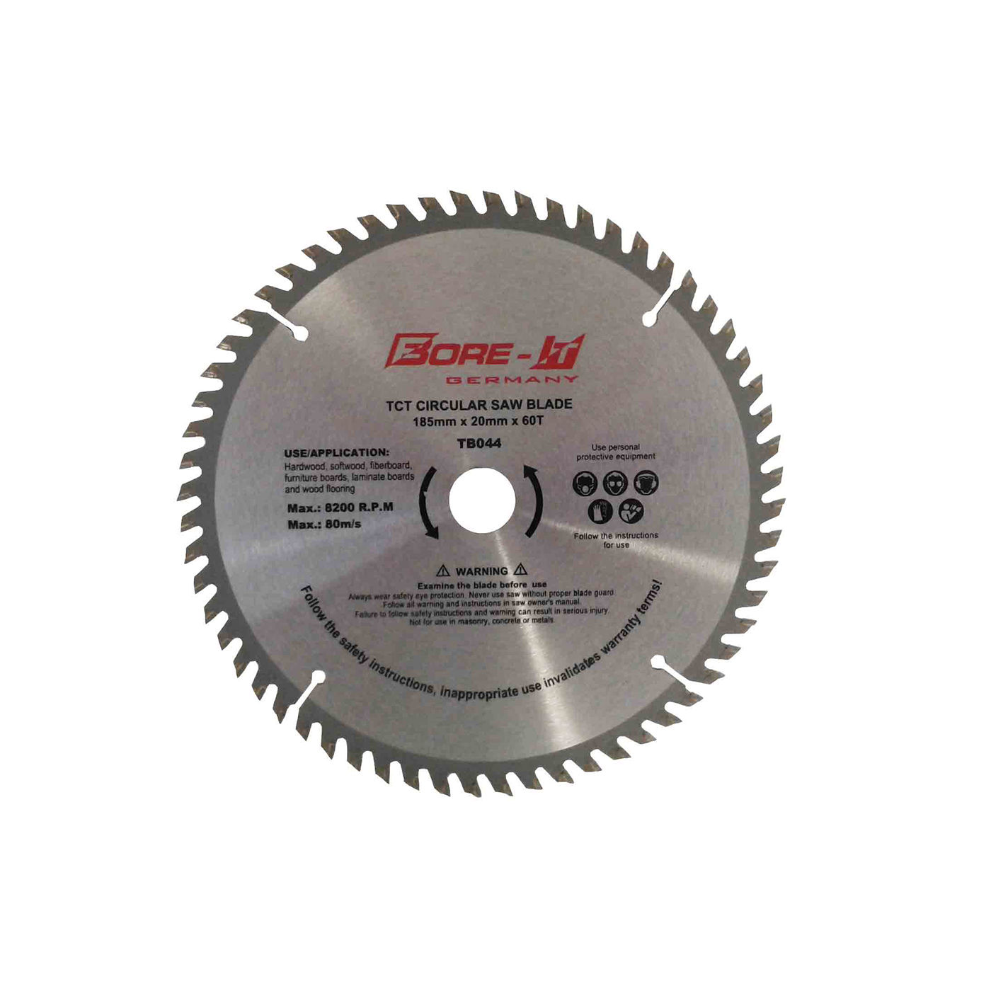 Bore-it - Circular Saw Blade - 185mm X 60t X 20/16b - 4 Pack