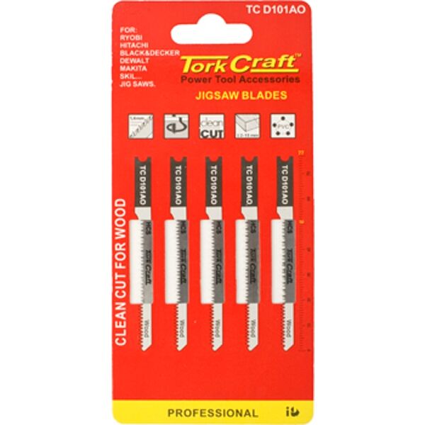 U-Shank Jigsaw Blade20Tpi For Wood 1.4Mm 5Pc