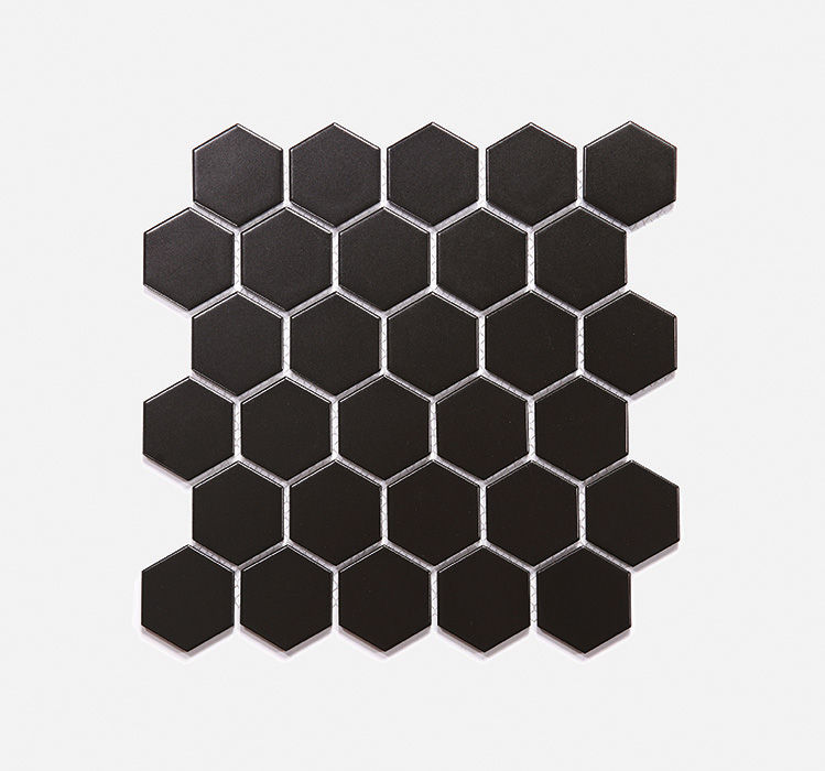 Mosaic Ceramic - Medium Black Hexagon - 282x271
