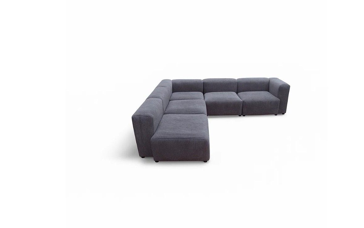 Andrew Modular Sofa - Corduroy Grey Right Sided