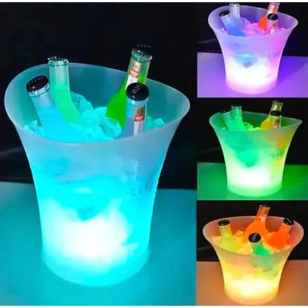 Multicolor LED ICE Bucket Rechargeable Bluetooth Speaker- 7L