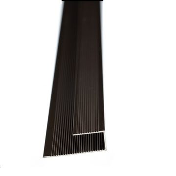 Aluminium Endcap Strip Dark Bronze Undrilled 2500 x 14 Aluminium Door Profile