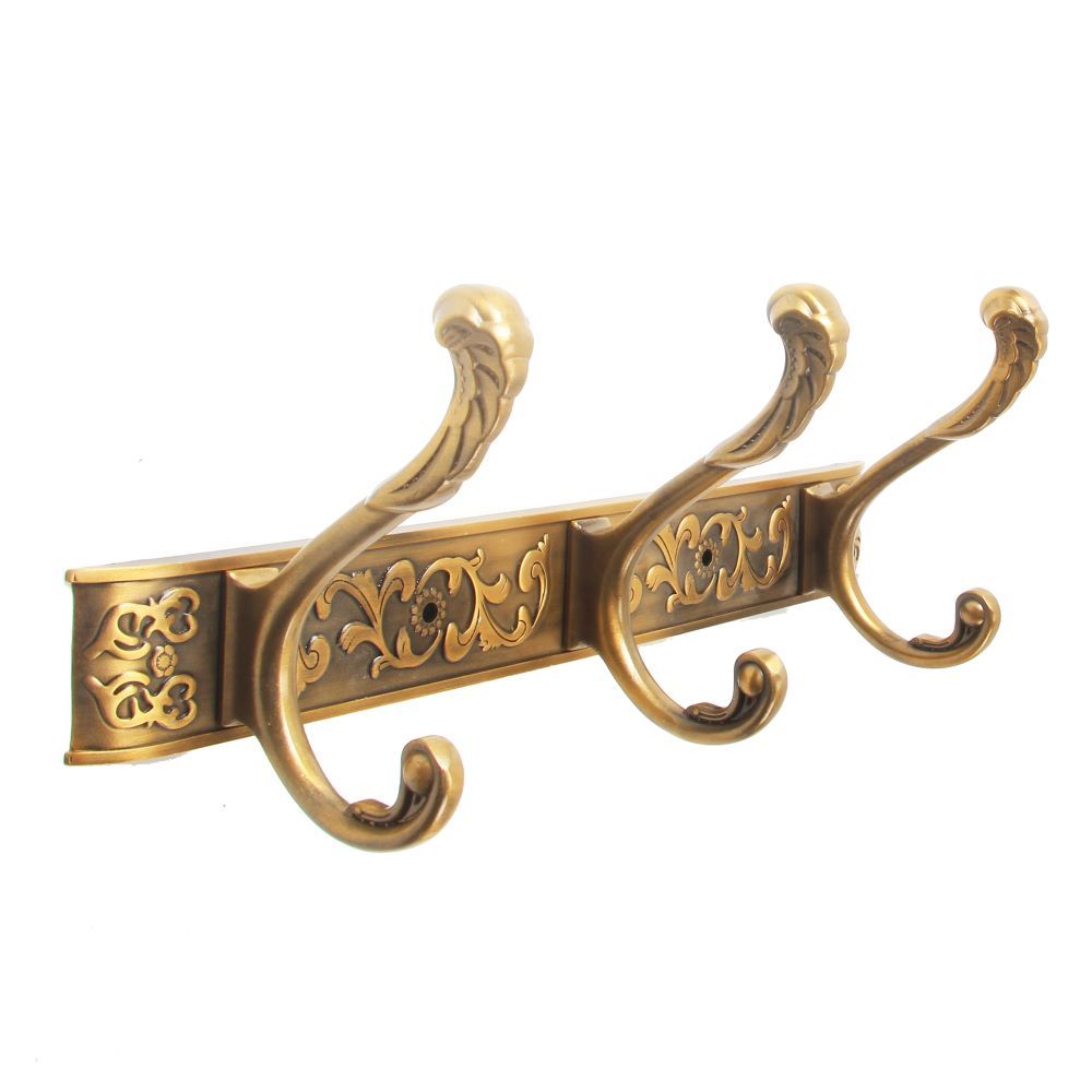 ANTIQUE BRASS WALL MOUNT ROB HOOK FOR BATHROOM, COAT, KEYS