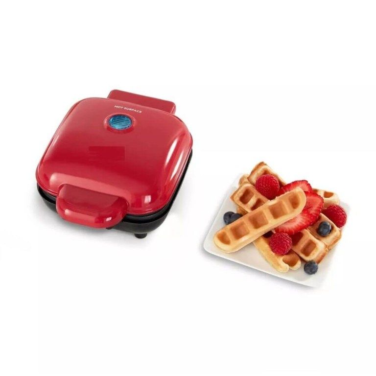 Non Stick Waffle Maker - Red